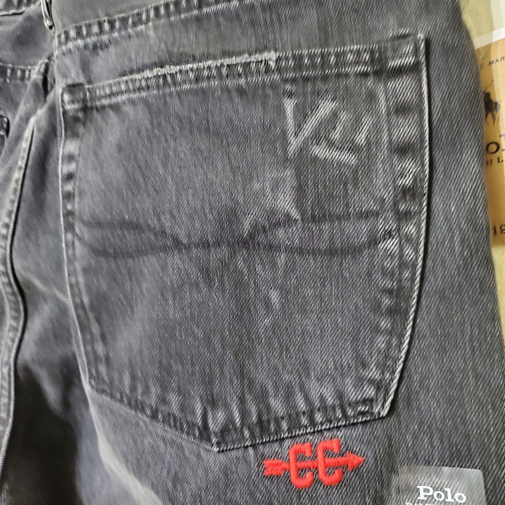 Polo Ralph Lauren RL Tigers Varsity P Graffiti Classic Fit Jeans - Picture 11 of 15